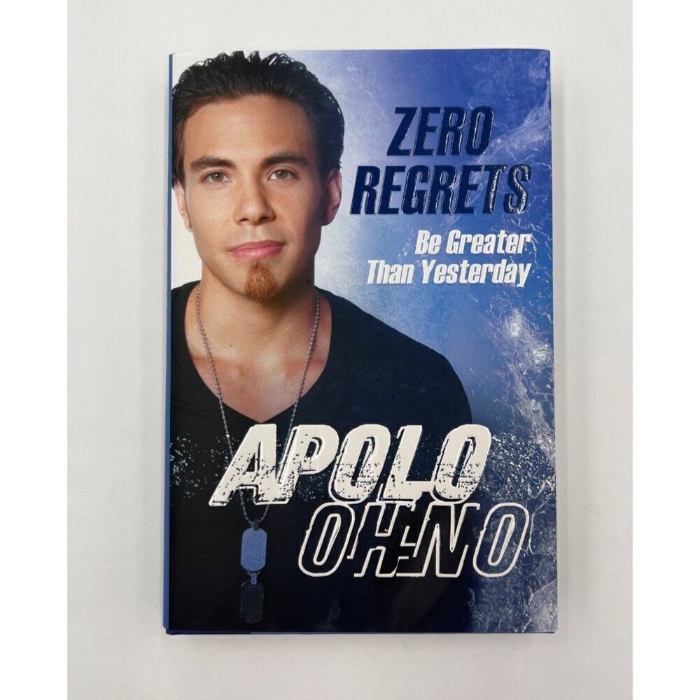 Apolo Ohno Signed Book Zero Regrets HCDJ 1st Winter Olympics